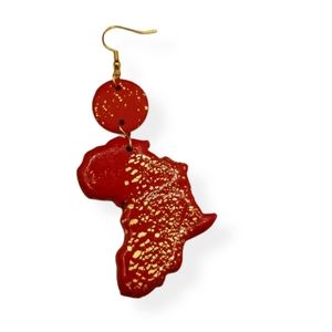 Rich Ruby Red Africa Earrings